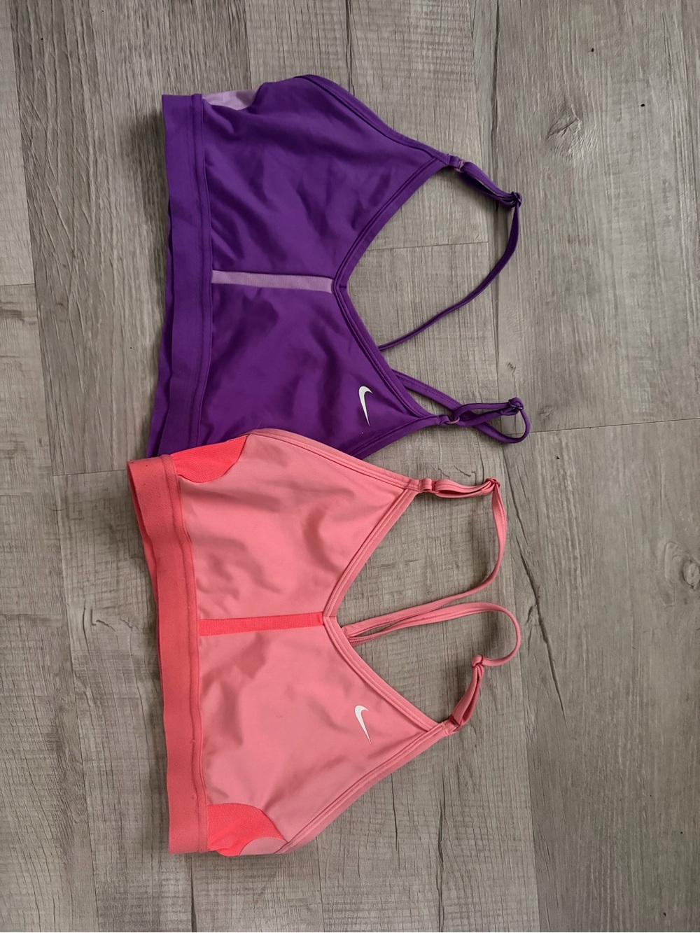 Nike Women’s Purple & Coral Pink Sports Bras Duo